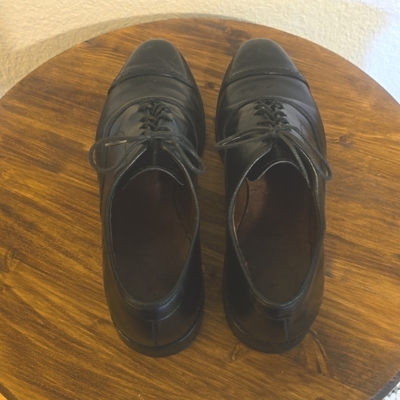 Allen Edmonds Nathan Black Premium leather lace up DERBY dress shoes Sz.10 main image 5